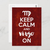 穏保やかな《星座》乙女座オン誕生日占星術 ポストカード (正面/裏面)