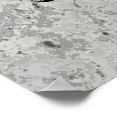 穏保やかにグランジグランと見るポスターグレー ポスター (角)