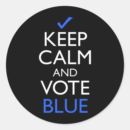 穏保やかに投票する ラウンドシール (正面)