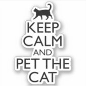 穏保やかに猫を飼う シール (正面)