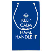 穏保やかに青いおもしろい抱き枕 スモールペーパーバッグ (裏面)