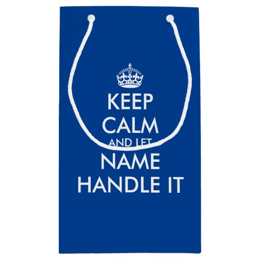 穏保やかに青いおもしろい抱き枕 スモールペーパーバッグ (裏面)