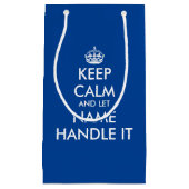 穏保やかに青いおもしろい抱き枕 スモールペーパーバッグ (正面)