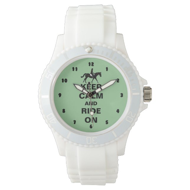 穏保やかに馬に乗る 腕時計 (正面)