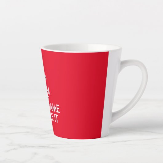 穏保やかに、オフィスのユーモアを扱う カフェラテマグ (右)