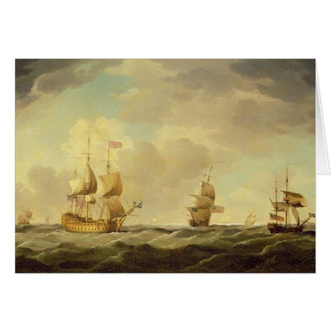 穏健派の容易な帆の下の英国の旗艦 (正面横)