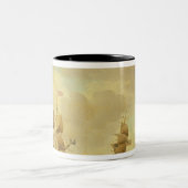 穏健派の容易な帆の下の英国の旗艦 ツートーンマグカップ (中央)