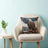 穏威厳のあるやかな山々を見下ろすイーグル クッション (椅子)