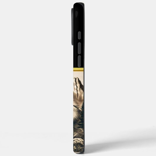 穏威厳のあるやかな山の風景に覆われた狼 Case-Mate iPhoneケース (裏面 / 左)