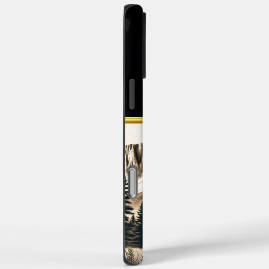 穏威厳のあるやかな山の風景に覆われた狼 Case-Mate iPhoneケース (裏面 / 右)