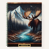 穏威厳のあるやかな森川の瀬 ノートブック (正面)