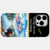 穏威厳のあるやかな渓流近くのバッファロー Case-Mate iPhoneケース (裏面 (横))