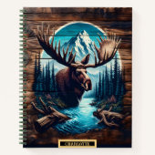 穏威厳のあるやかな荒野で川に流れ込む ノートブック (正面)