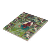 穴あきアヒル写真コラージュ、セラミックタイル タイル (側面)