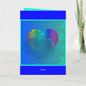 穴あきハート聖バレンタインデーの挨拶 シーズンカード (裏面)