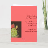 穴あきフクロウのサボテン・カード カード (裏面)