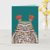 穴あきフクロウカードをパコ カード (黄色い花)