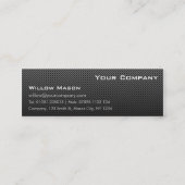 穴あきブラックメタル、スリムプロファイル名刺 スキニー名刺 (正面)