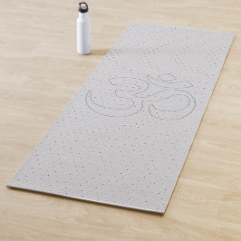 穴あきホワイトレザーのデジタルプリント ヨガマット