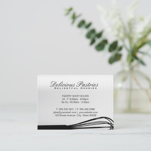 穴あき背景 | Whisk Chef 名刺 (スタンド正面)