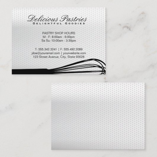 穴あき背景 | Whisk Chef 名刺 (正面/裏面)