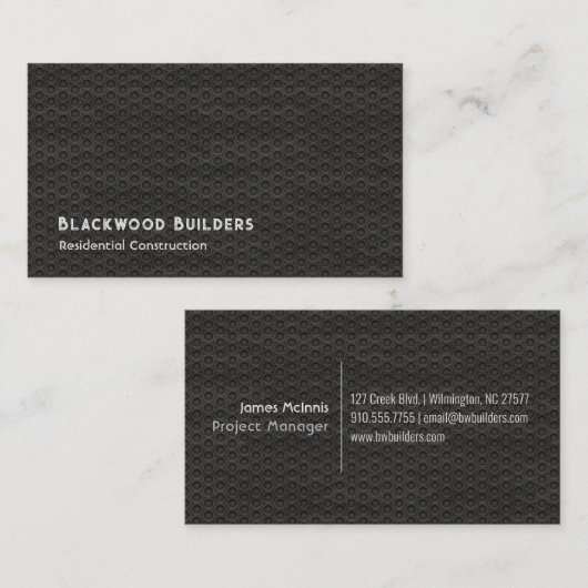 穴あき金属/木材 名刺 (正面/裏面)