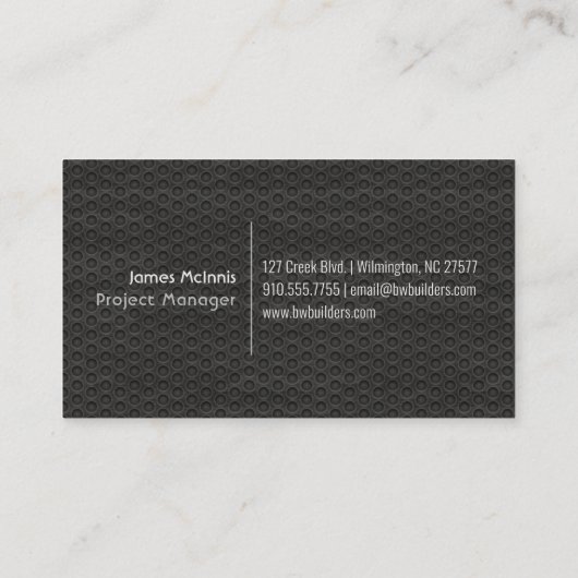 穴あき金属/木材 名刺 (裏面)