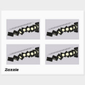 穴から落ちる時間 長方形シール (シート)