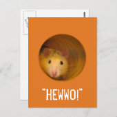 穴におもしろい光の幻想ネズミ ポストカード (正面/裏面)