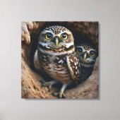 穴にフクロウを埋める キャンバスプリント (正面)