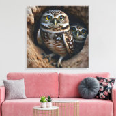 穴にフクロウを埋める キャンバスプリント (インサイチュ (リビング))