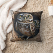 穴にフクロウを埋める クッション (ブランケット)