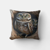 穴にフクロウを埋める クッション (正面)