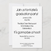 "穴に住む家"フクロウの招待状 招待状 (裏面)