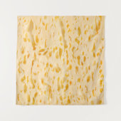 穴のあいたチーズ質感 タペストリー (正面(横))