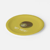 穴のおもしろいな動物のかわいいラット ペーパープレート (アングル)