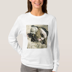穴の下の米国の海兵隊員のジャンプ Tシャツ