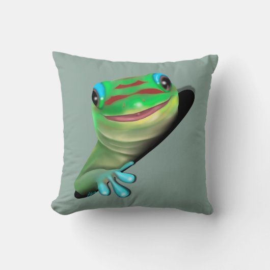 穴の中のゲッコ クッション (正面)