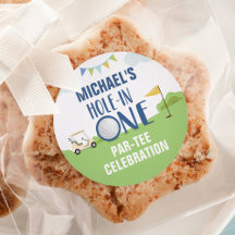 穴の最初の誕生日のシールの青