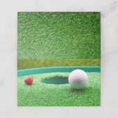 穴の横にハートがあるゴルフボール プレイスカード (外部開封)