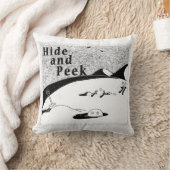 穴の非表示とピーク（透明な背景）スロー クッション (ブランケット)