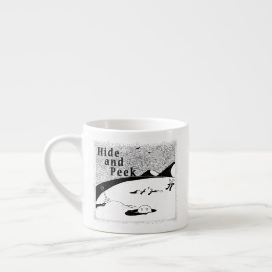 穴の非表示とピーク（透明な背景）プレビュー エスプレッソカップ (左)