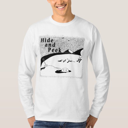 穴の非表示とピーク(透明な背景) T軸 Tシャツ (正面)