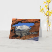 穴を通した穂先のピーク カード (黄色い花)