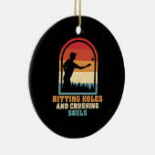 穴を開けて魂を潰すコーンホおもしろいール セラミックオーナメント (右)