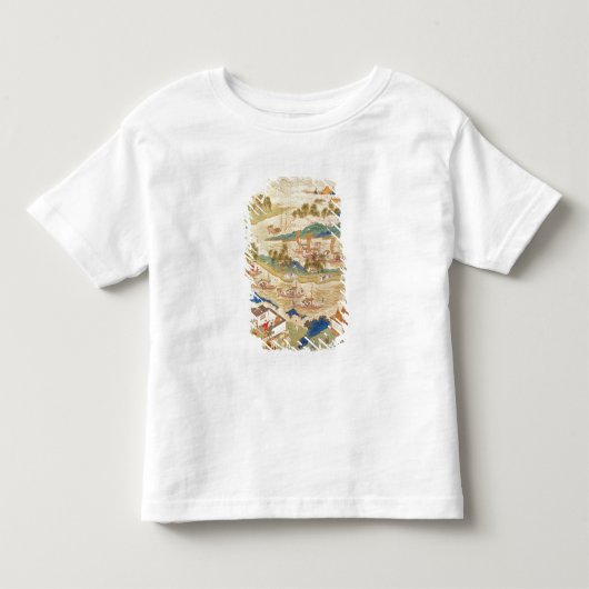 穴を開けられた石を運ぶ皇帝Hui Tsung トドラーTシャツ (正面)