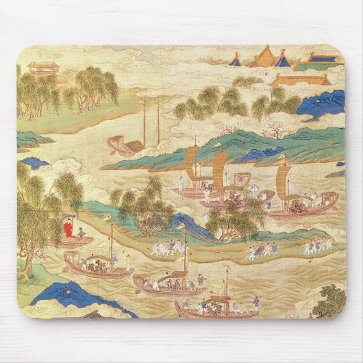 穴を開けられた石を運ぶ皇帝Hui Tsung マウスパッド (正面)