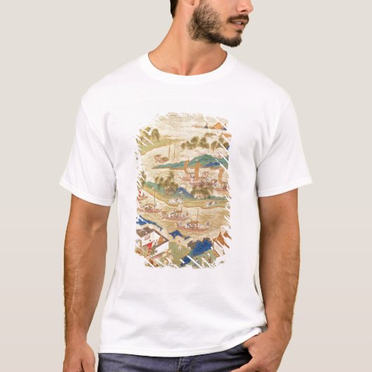 穴を開けられた石を運ぶ皇帝Hui Tsung Tシャツ (正面)