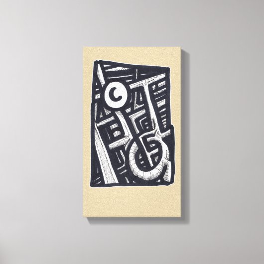 穴を開ける？ キャンバスプリント (正面)