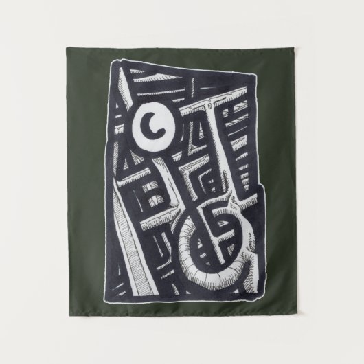 穴を開ける？ タペストリー (正面)